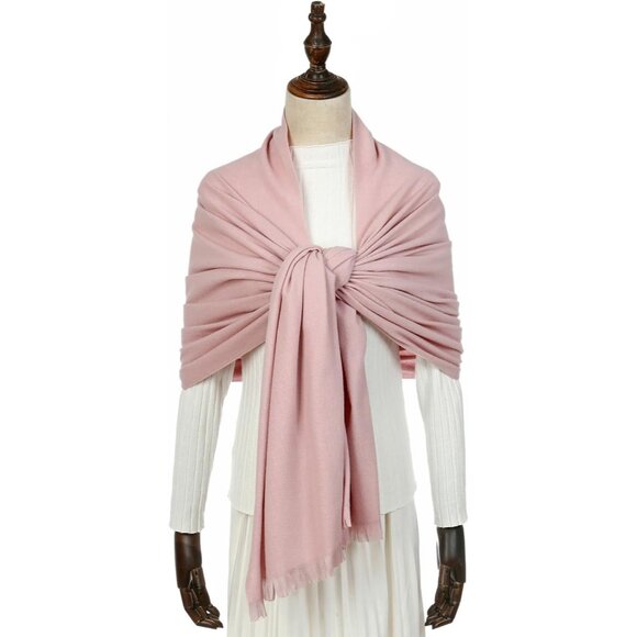 🆕 Women Pink Wedding Evening Dress Pashmina Shawl Winter Foulard Femme Wraps - Picture 4 of 7
